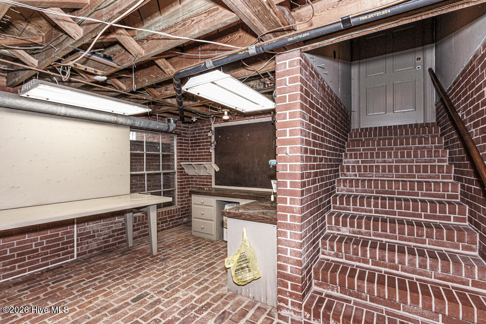 Workshop in basement