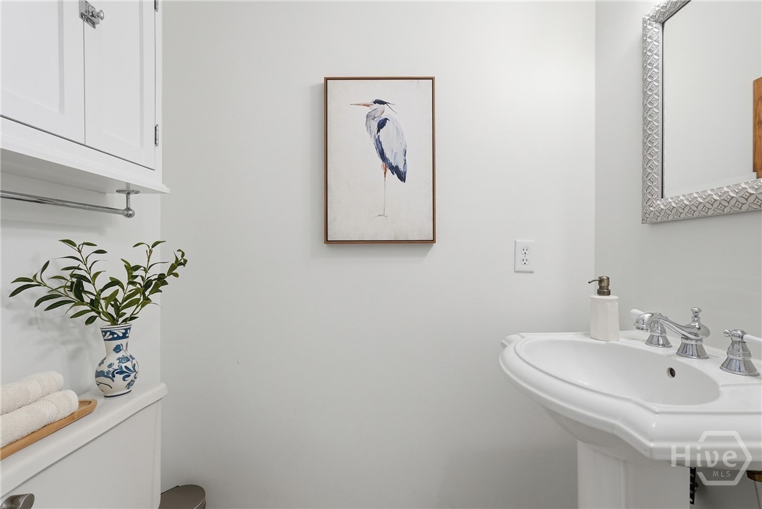 Half bath near garage