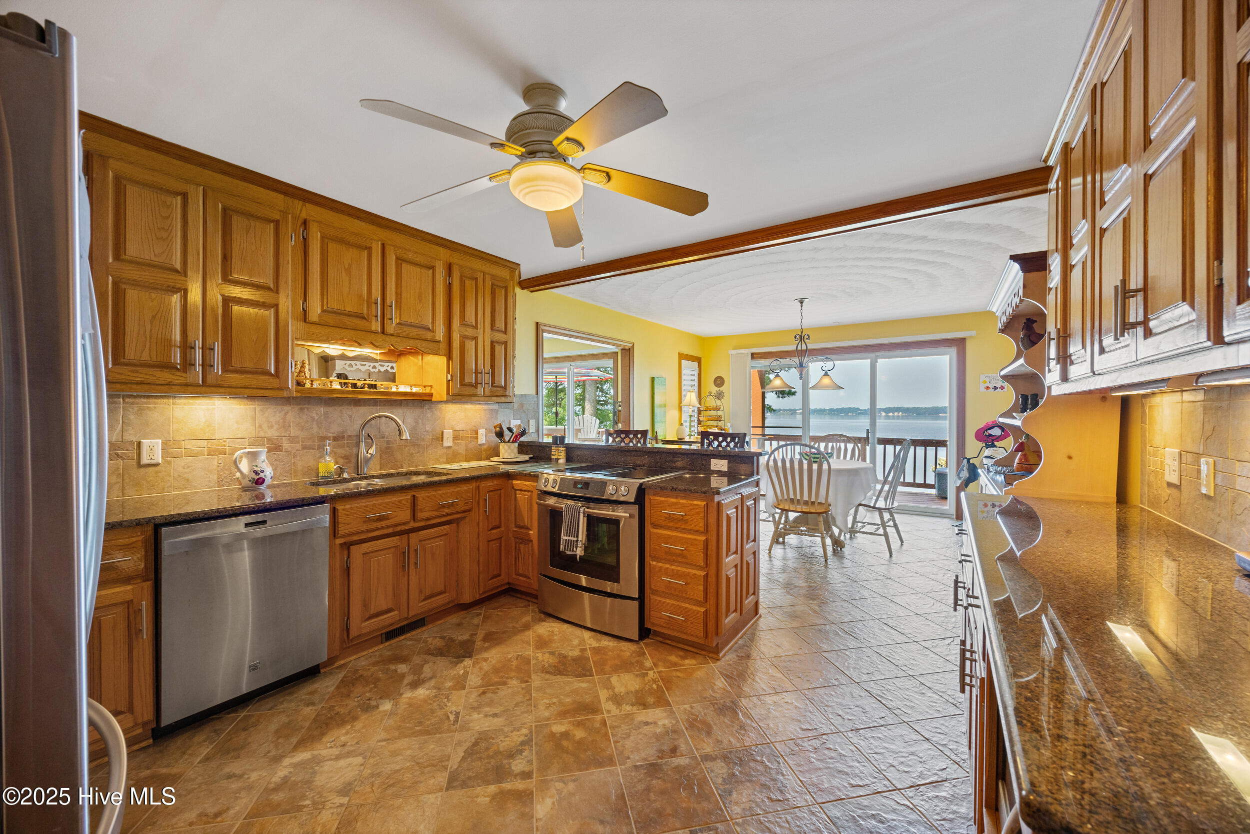 Kitchen with Beautiful Views of the River