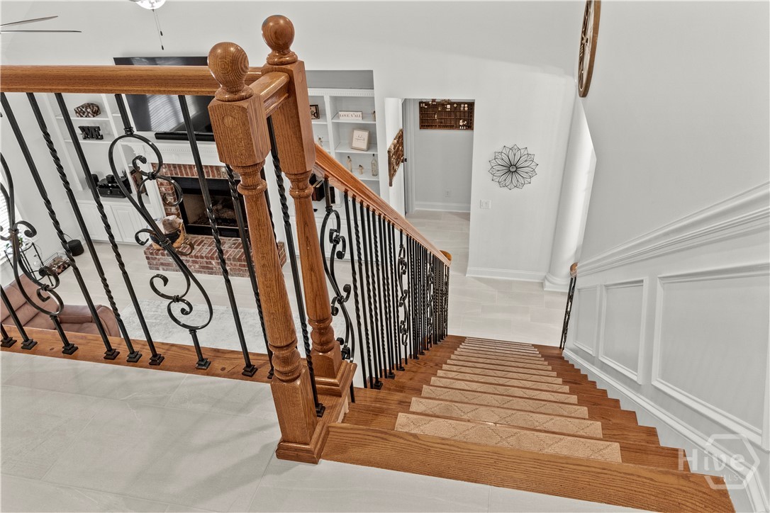looking down stairs from loft
