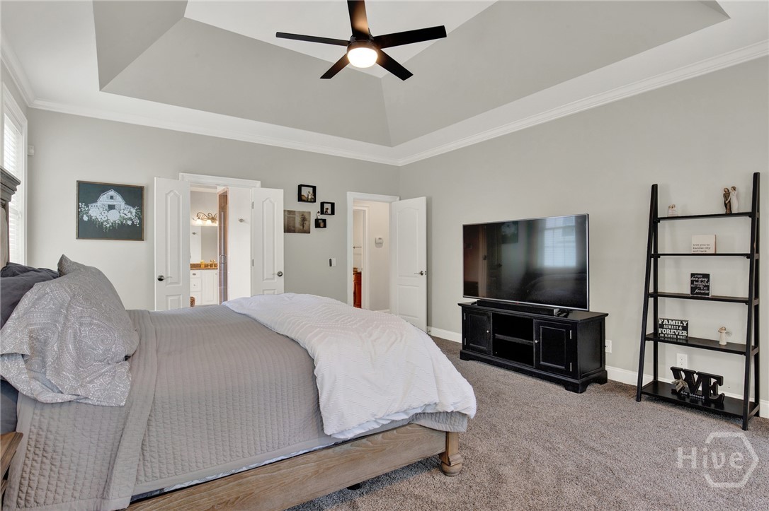 Primary bedroom off the living area