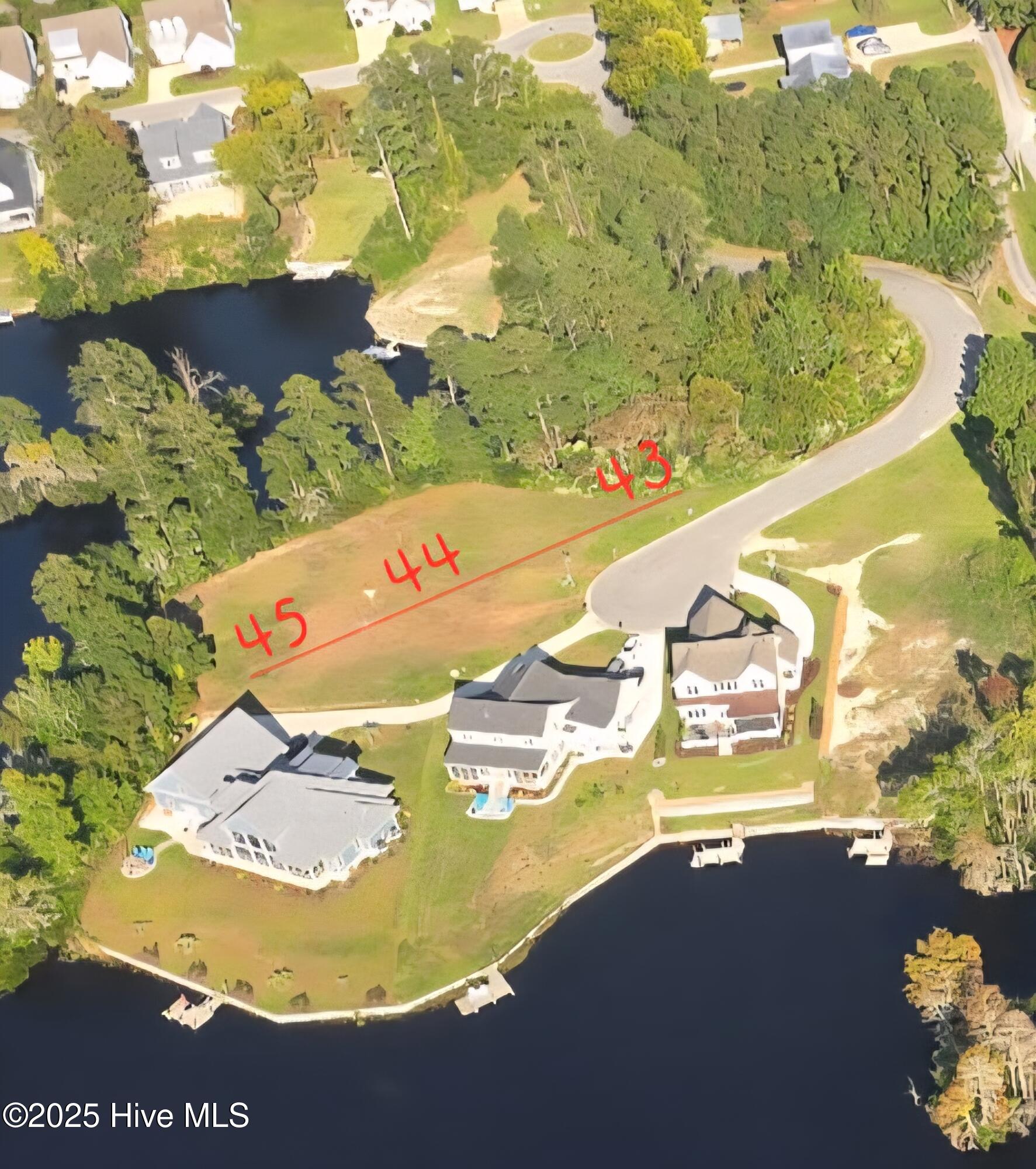 Aerial lot views.