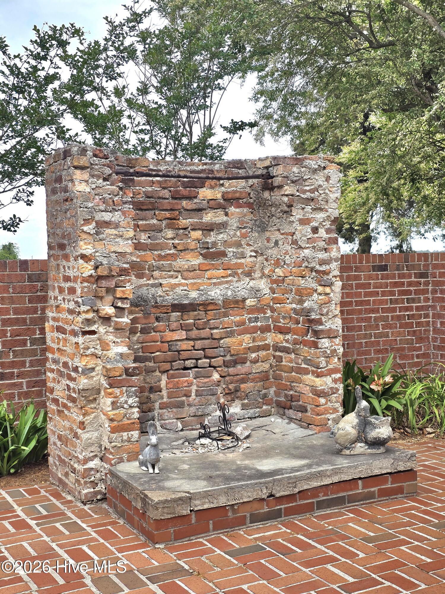 Remnants of Outdoor Cooking Hearth