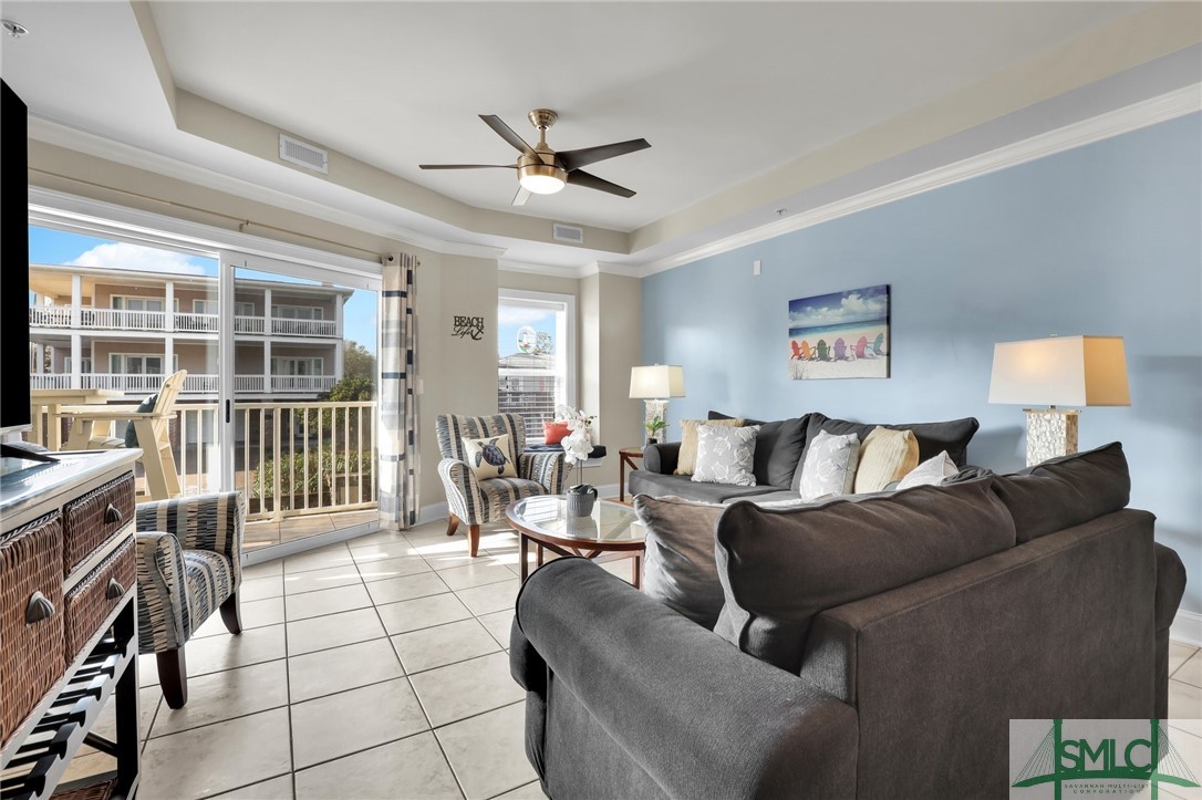 Living Room with Access to Balcony with Ocean View