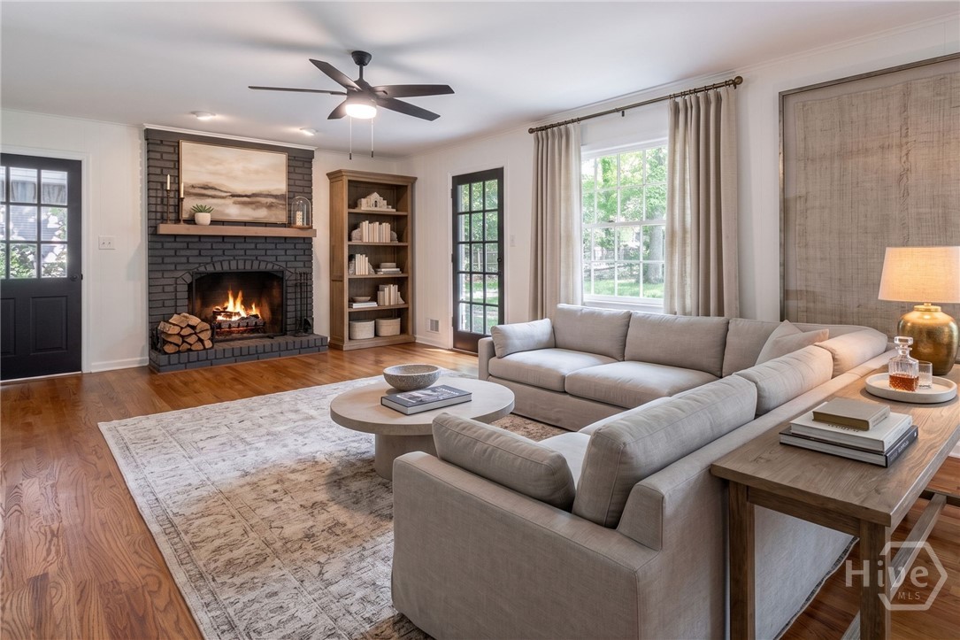 Family Room: A cozy gathering spot centered around