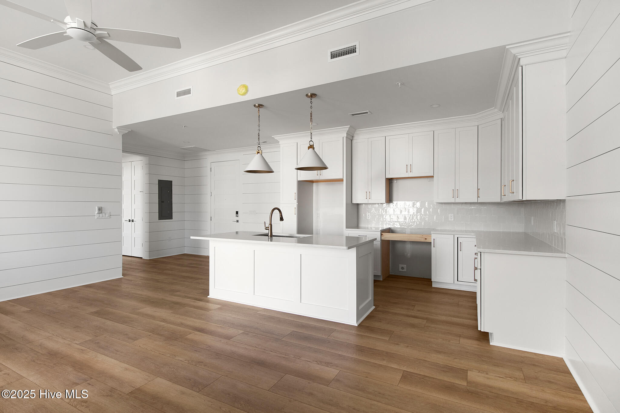 Open Living, Kitchen, and Dining