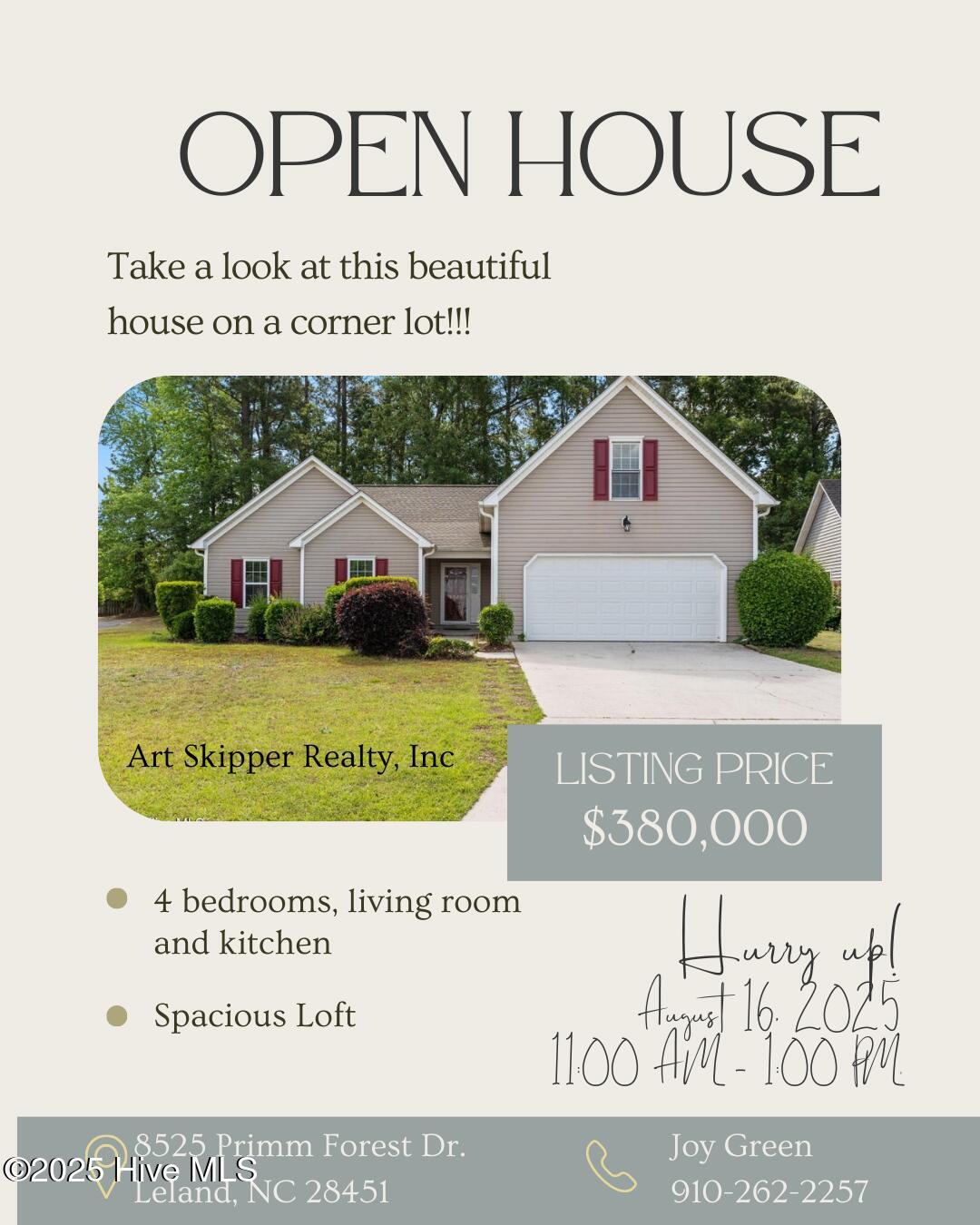 8525 Primm Forest Open House Flyer