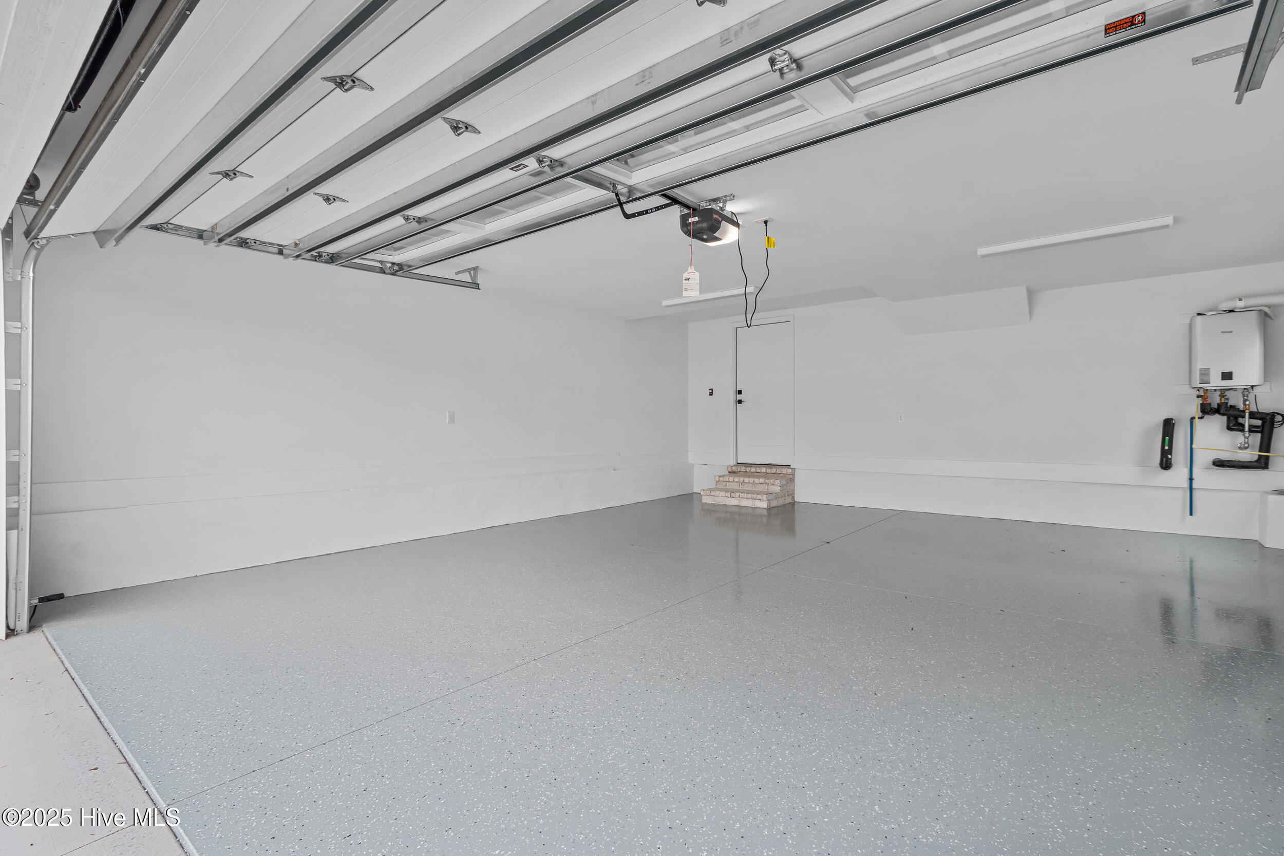 2 car garage with epoxy floors