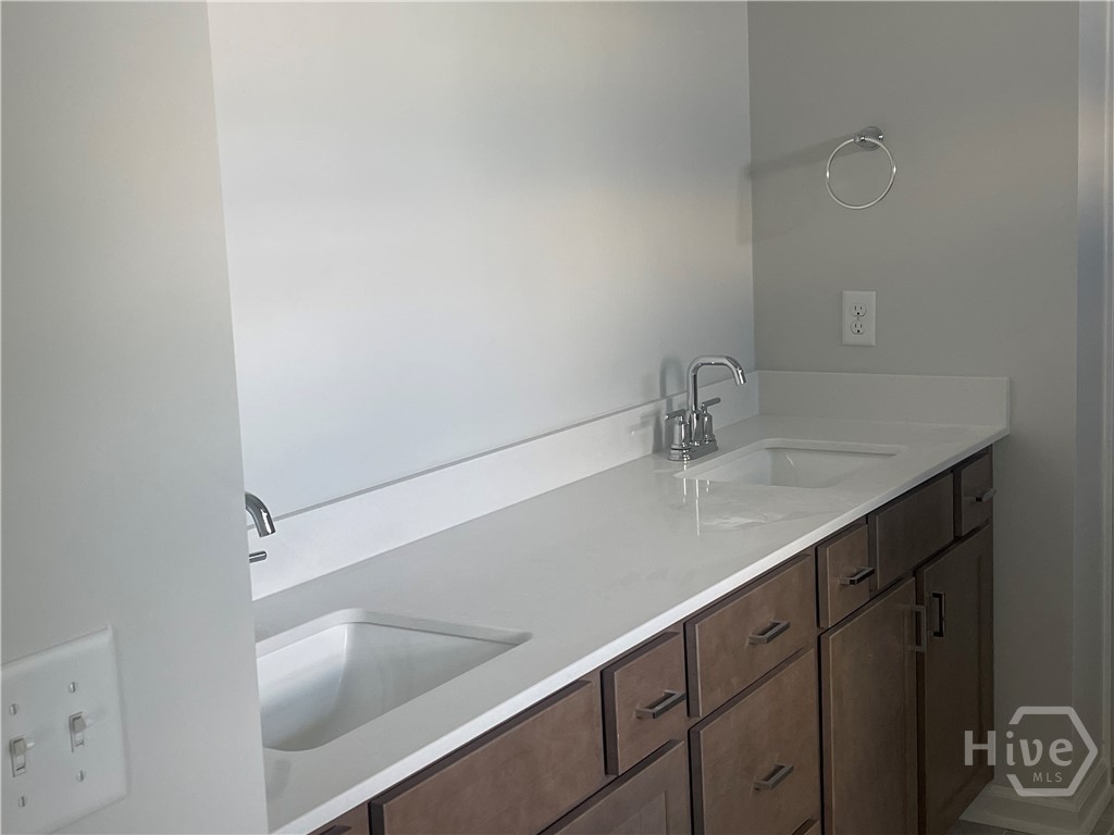 Double Quartz Vanity in Primary