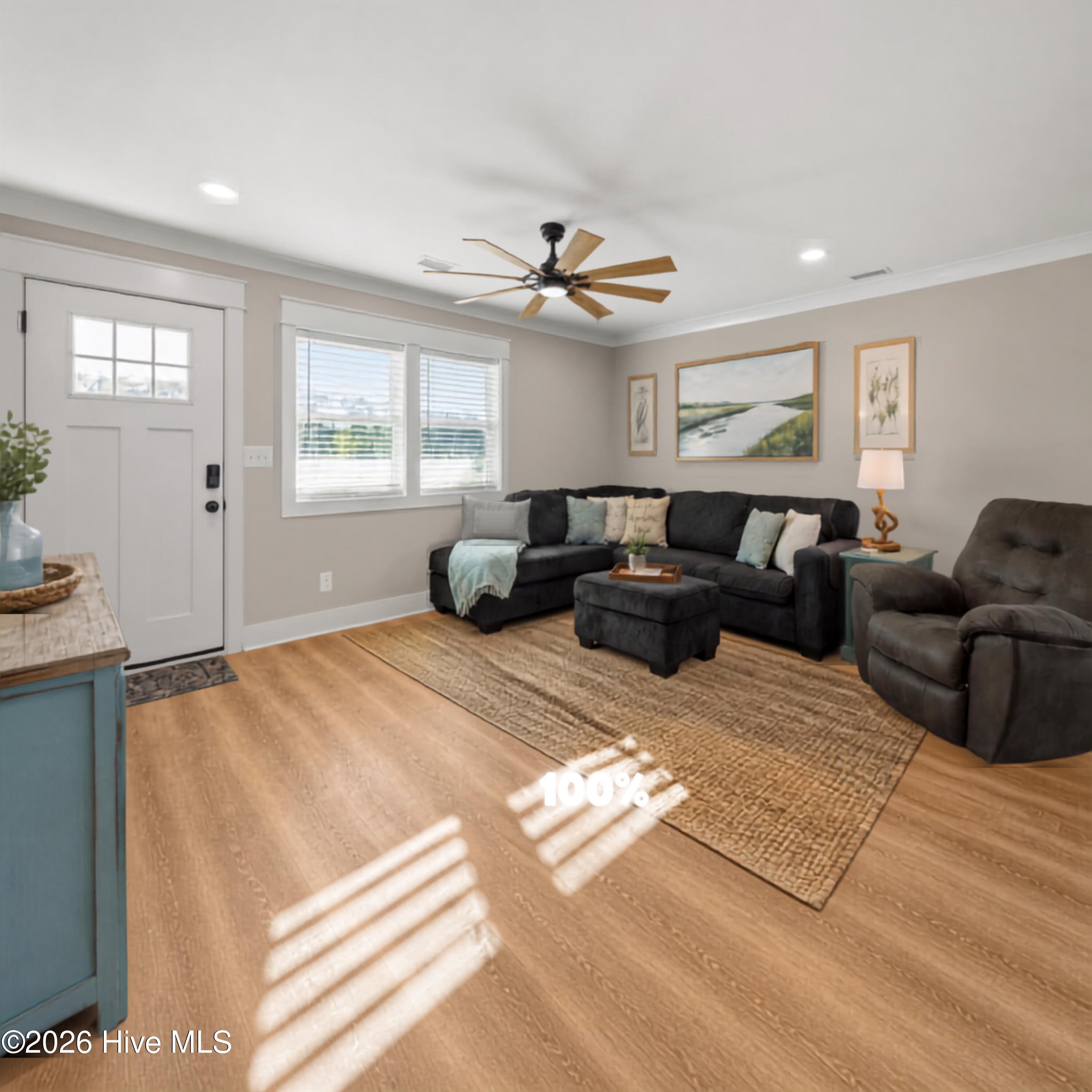 Virtually staged - Great option for wall art and accents