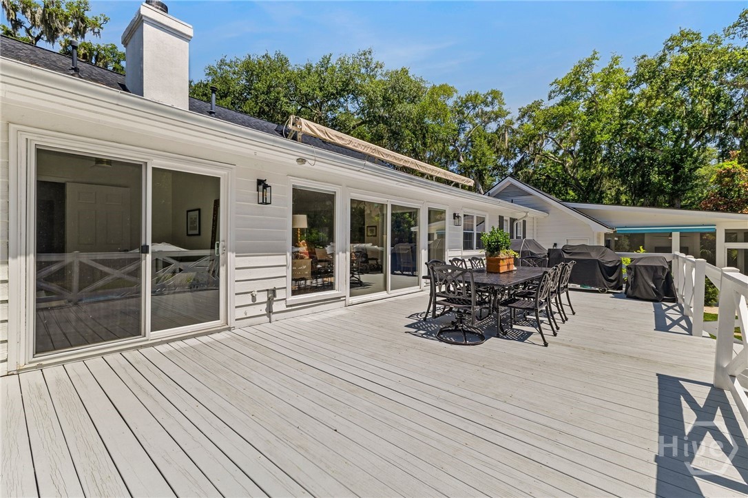 Rear Deck off Primary, Family Room/Breakfast Area