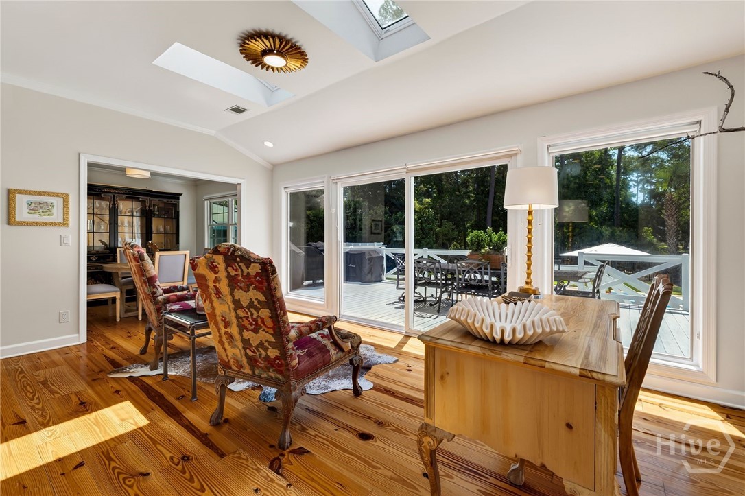Family Room overlooking pool and lagoon