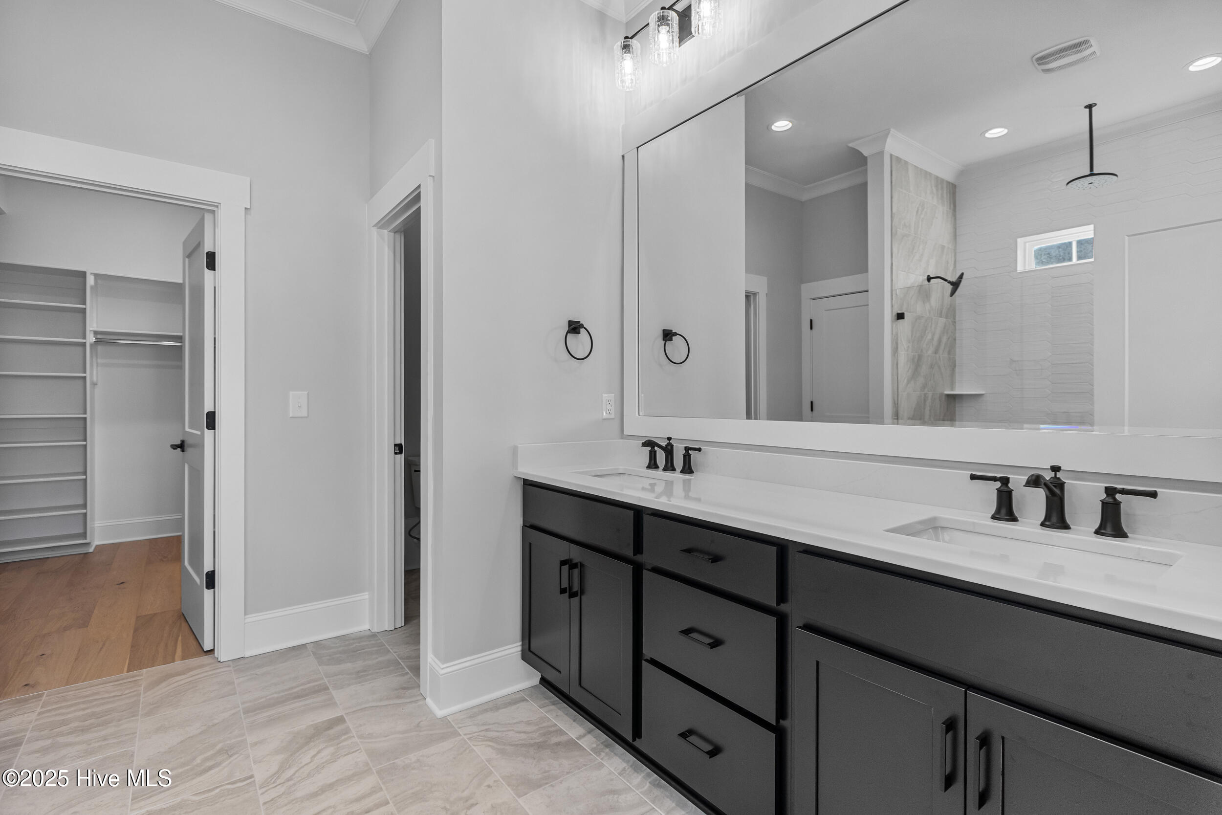 Primary bathroom with double sink