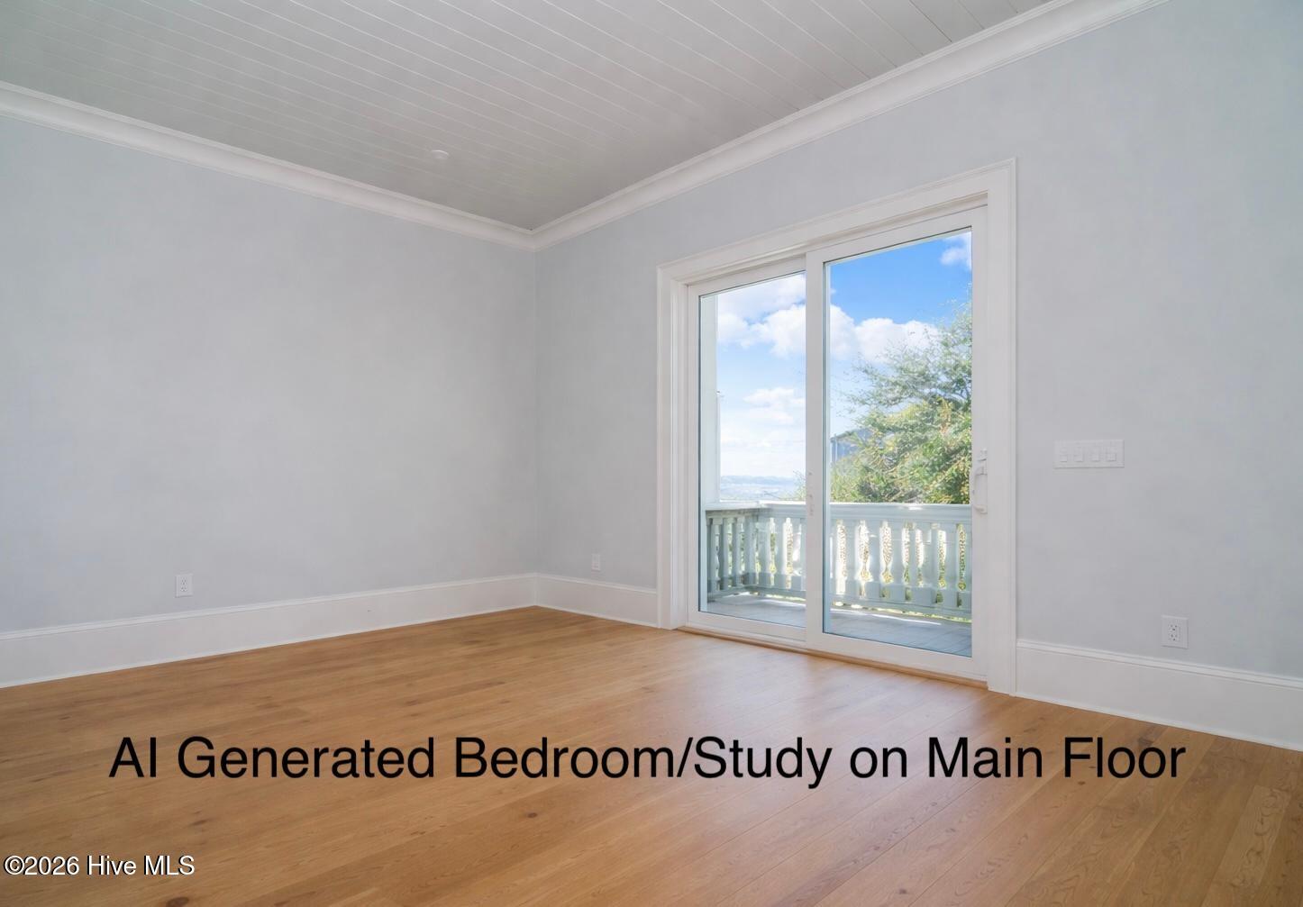 AI Generated Bedroom/Study on Main Floor