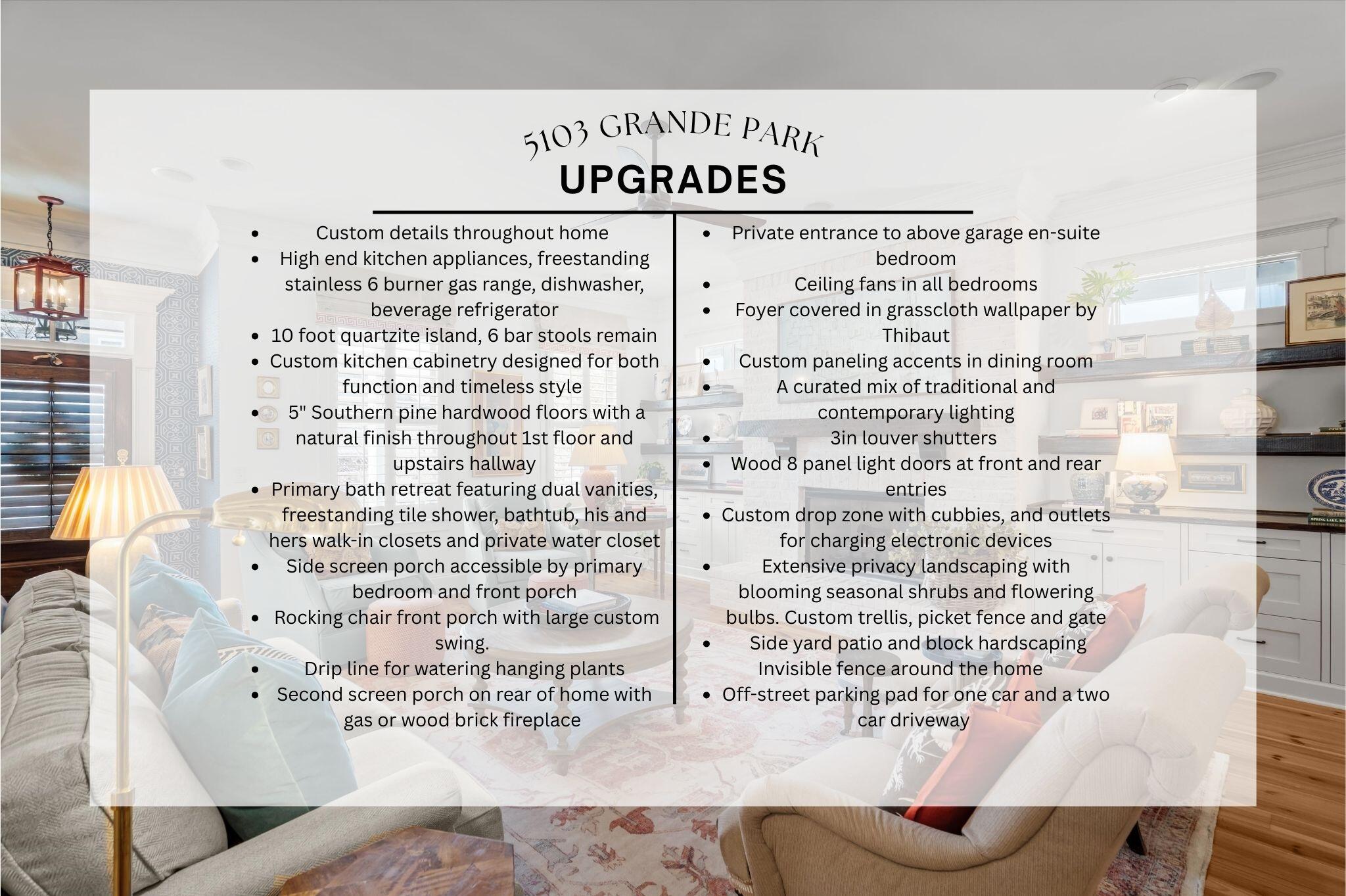 5103 Grande Park Upgrades