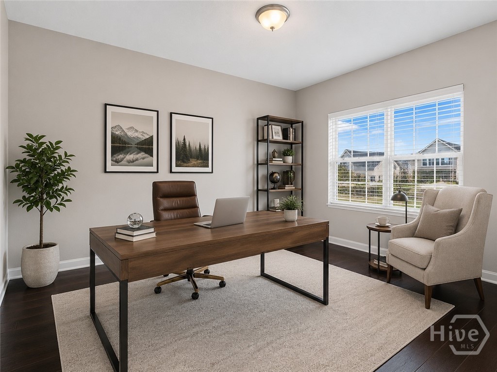 Virtually staged office space