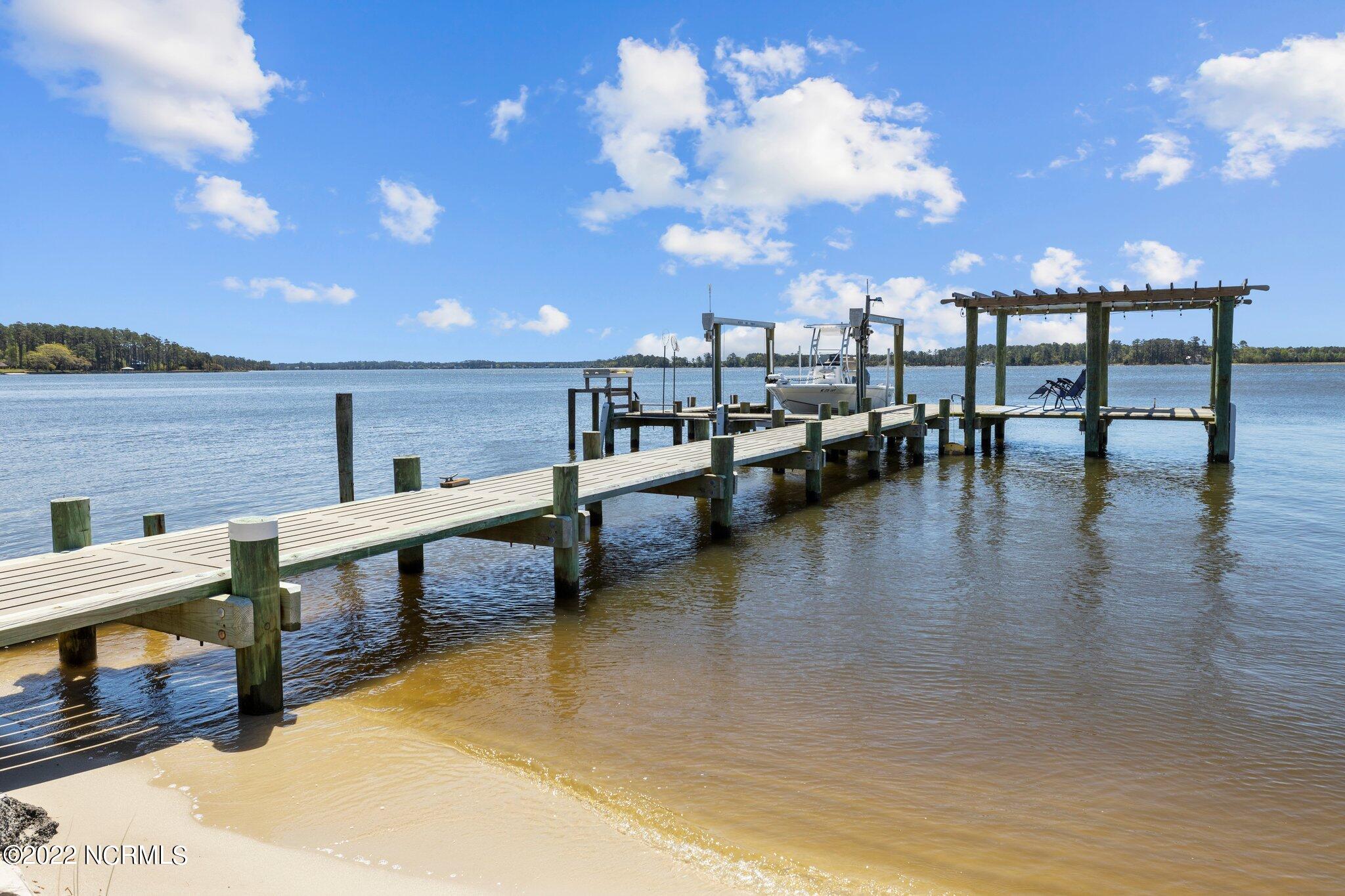 Concrete Dock With Boat Lift