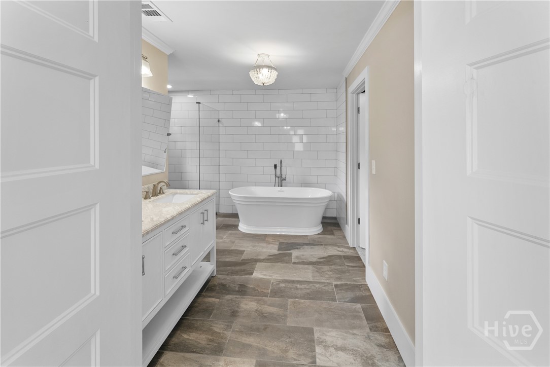 spacious master bath