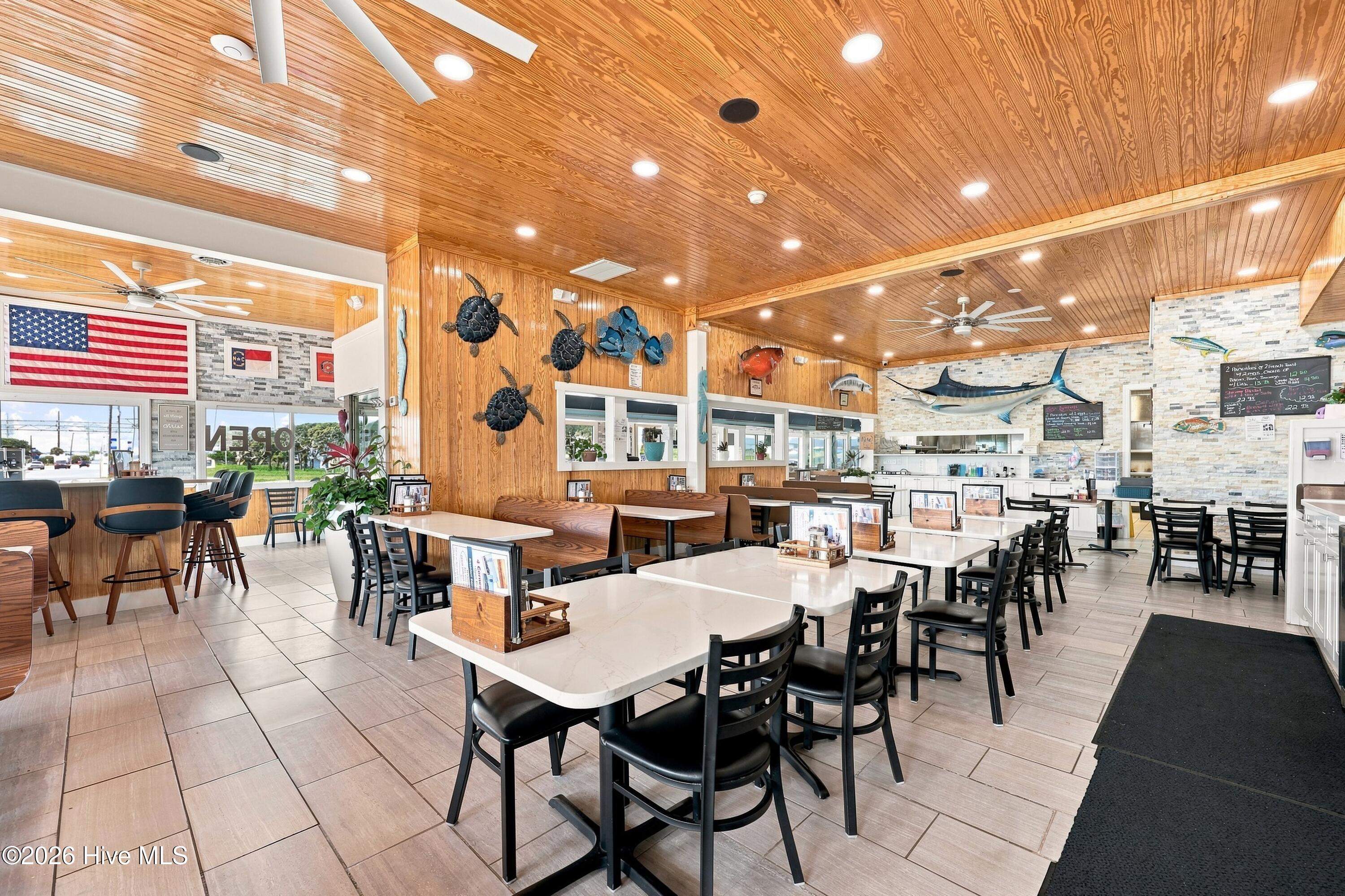 Restaurant dining room.