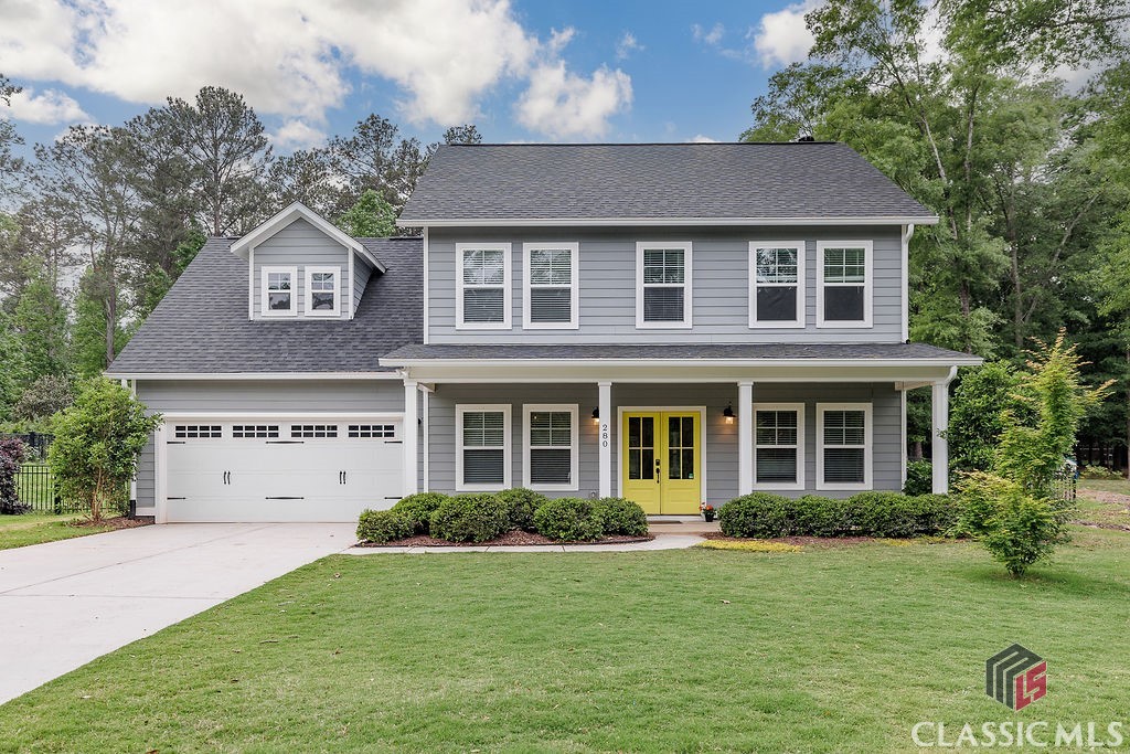 Featuring an OWNER’S SUITE ON THE MAIN level and timeless Craftsman style throughout, 280 Seasons Pass is MOVE-IN READY and offers the perfect blend of comfort, function, and charm in the heart of Winterville Station. Built by JW York Homes and set on a generous 0.87-acre fenced lot, this 4-bedroom, 2.5-bath home offers 2,807 sq ft of thoughtfully designed living space, including a dedicated home office with French doors, a formal dining room with coffered ceiling, and an oversized BONUS ROOM upstairs for added flexibility. The open-concept kitchen and living area features quartz countertops, custom cabinetry, and a wood-burning fireplace, creating a welcoming space for everyday living and entertaining. The main-level owner’s retreat is a standout, with a vaulted ceiling, a spacious walk-in closet, and a well-appointed en suite bath. Beautiful dark pre-finished hardwood floors span through the main floor and into the primary bedroom.  Conveniently adjacent to the garage entry is a built-in mudroom bench, laundry room and half bathroom.  Upstairs, three additional bedrooms and a full bath offer room for everyone.  The closet space is fantastic, and there is no shortage of storage. Outside, enjoy relaxing on the screened porch and overlooking the fenced backyard.   Located just minutes from downtown Winterville, Winterville Station features a community pool, clubhouse, walking trails, and 30+ acres of green space, offering the ideal balance of a peaceful retreat, a friendly community and the close-to-everything convenience.