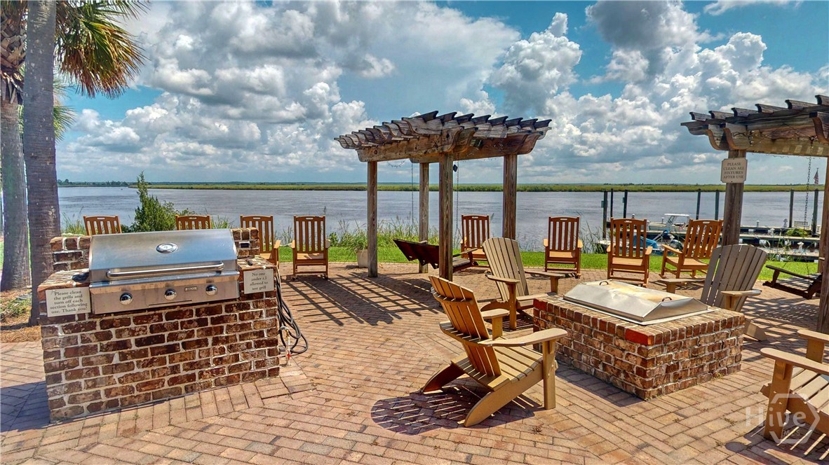 Grilling area on the riverfront