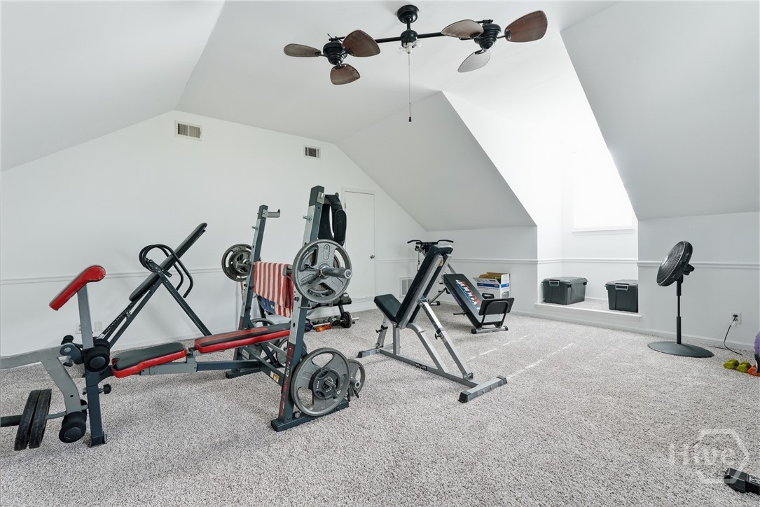 The bonus room above the garage can be a gym, an o