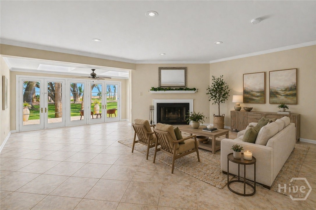 Virtually staged Living Room