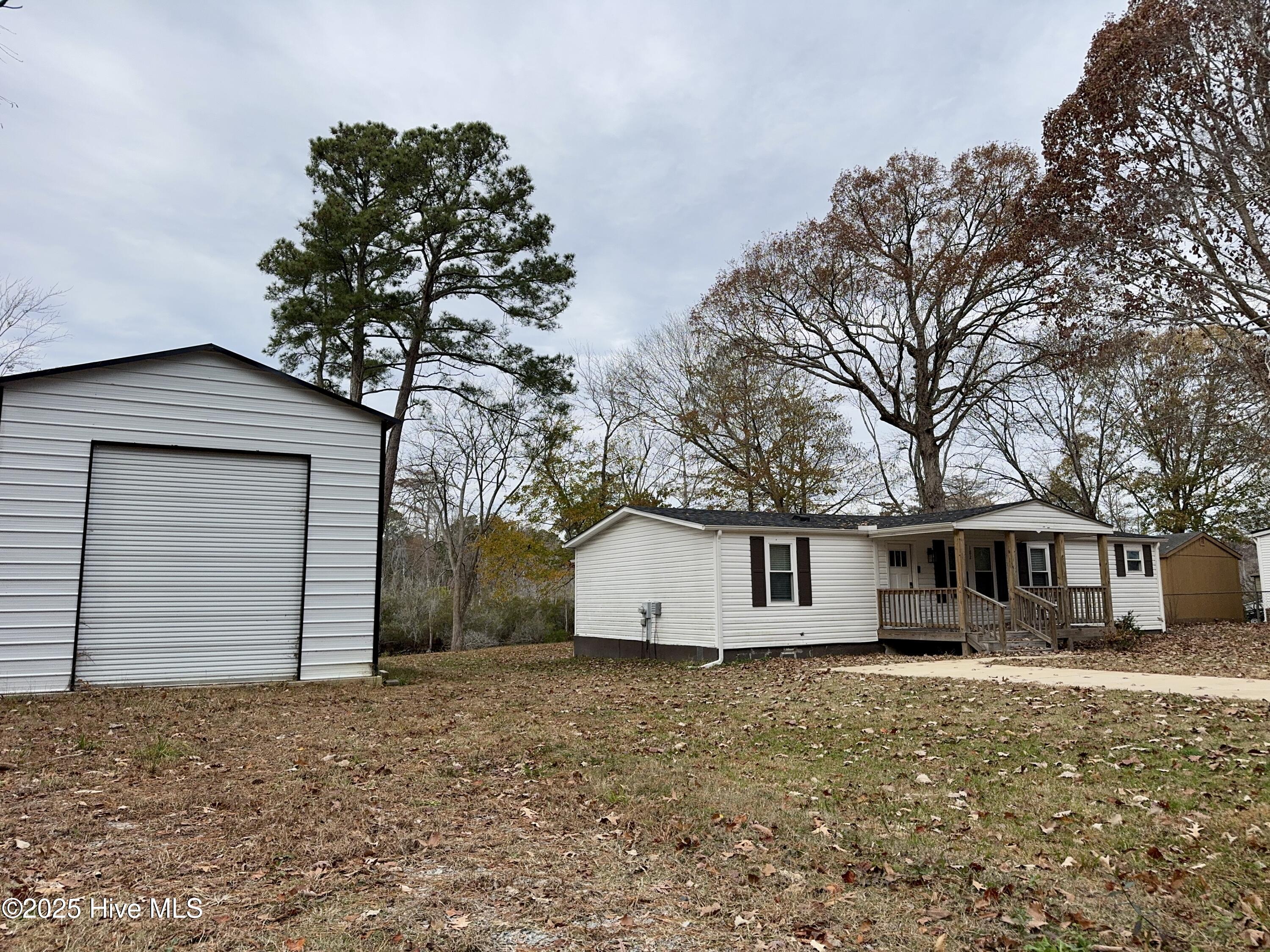 Front of home and garage