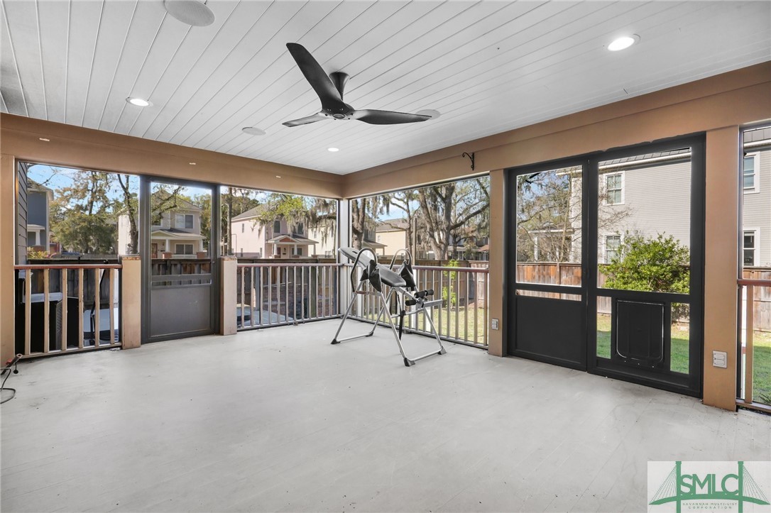 screened porch off living room. Features see thru
