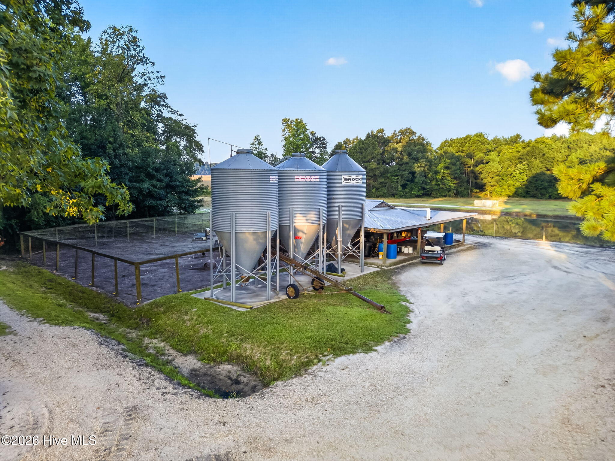 Grain Bins and Chicken Coop