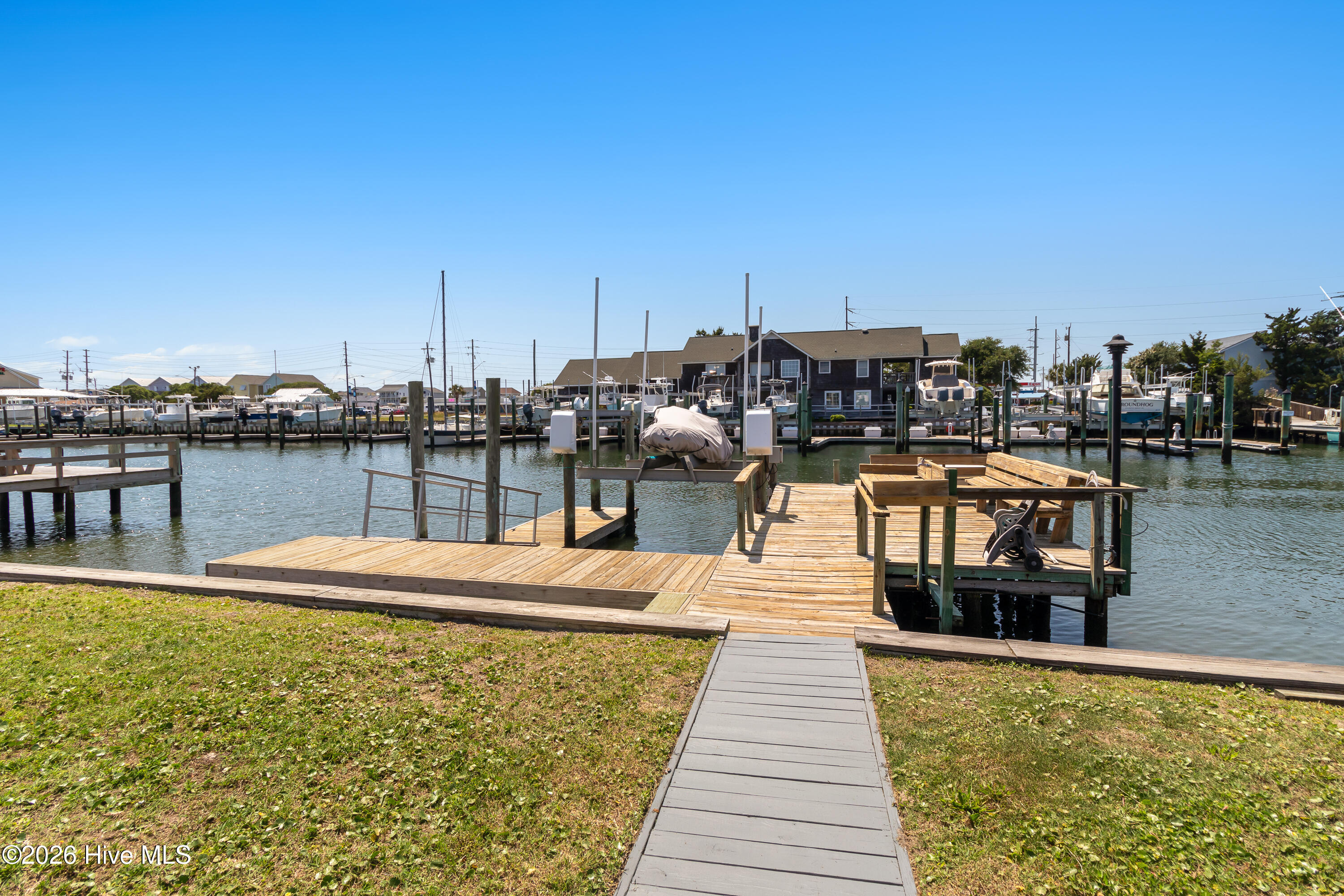 Dock with boat lift