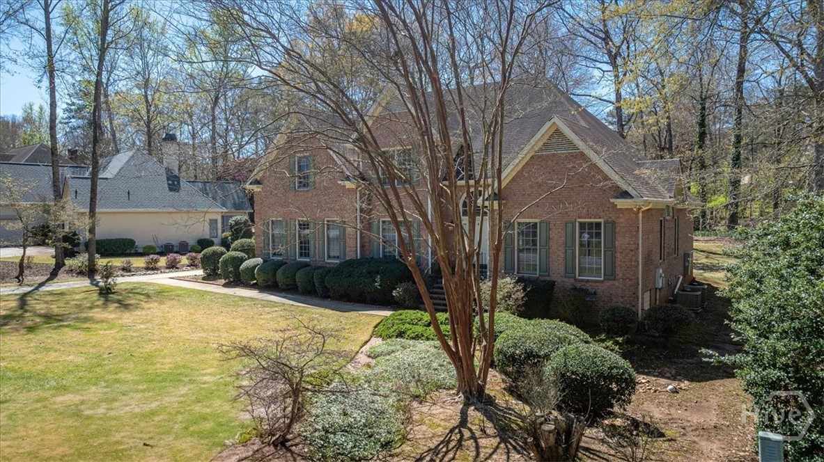 Right side of house.