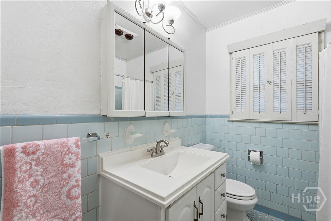 Hall bath vanity