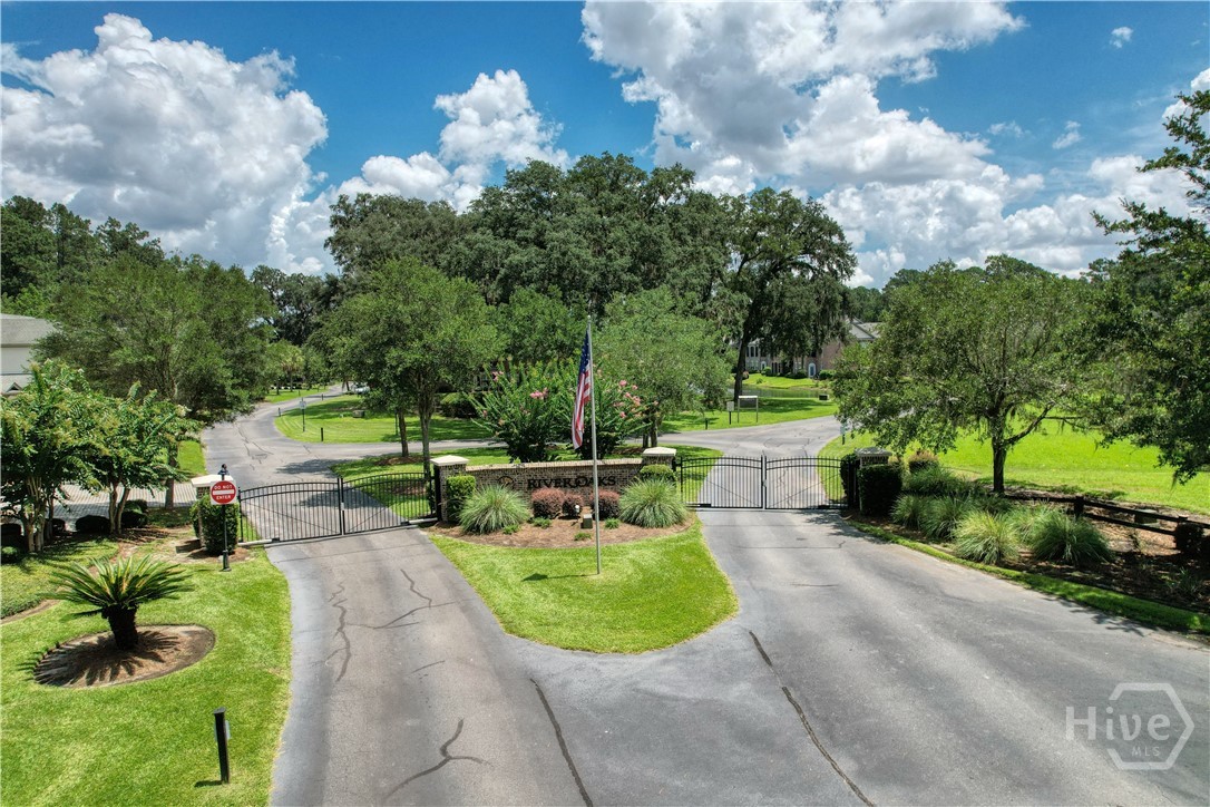 Gated Front entrance and exit equals top security.
