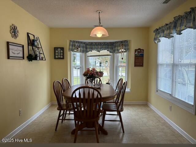 Dining area with bay windoow