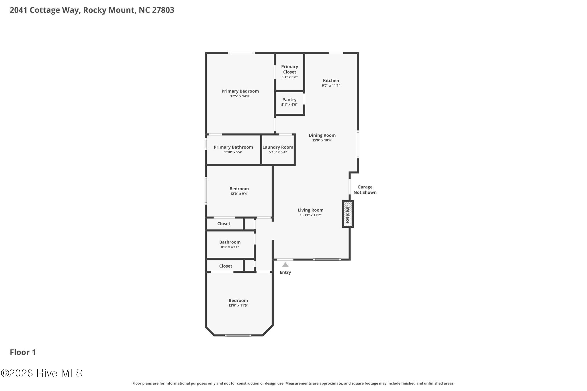 Exterior photo of 2041 Cottage Way, Rocky Mount, NC 27803. MLS: 100587241