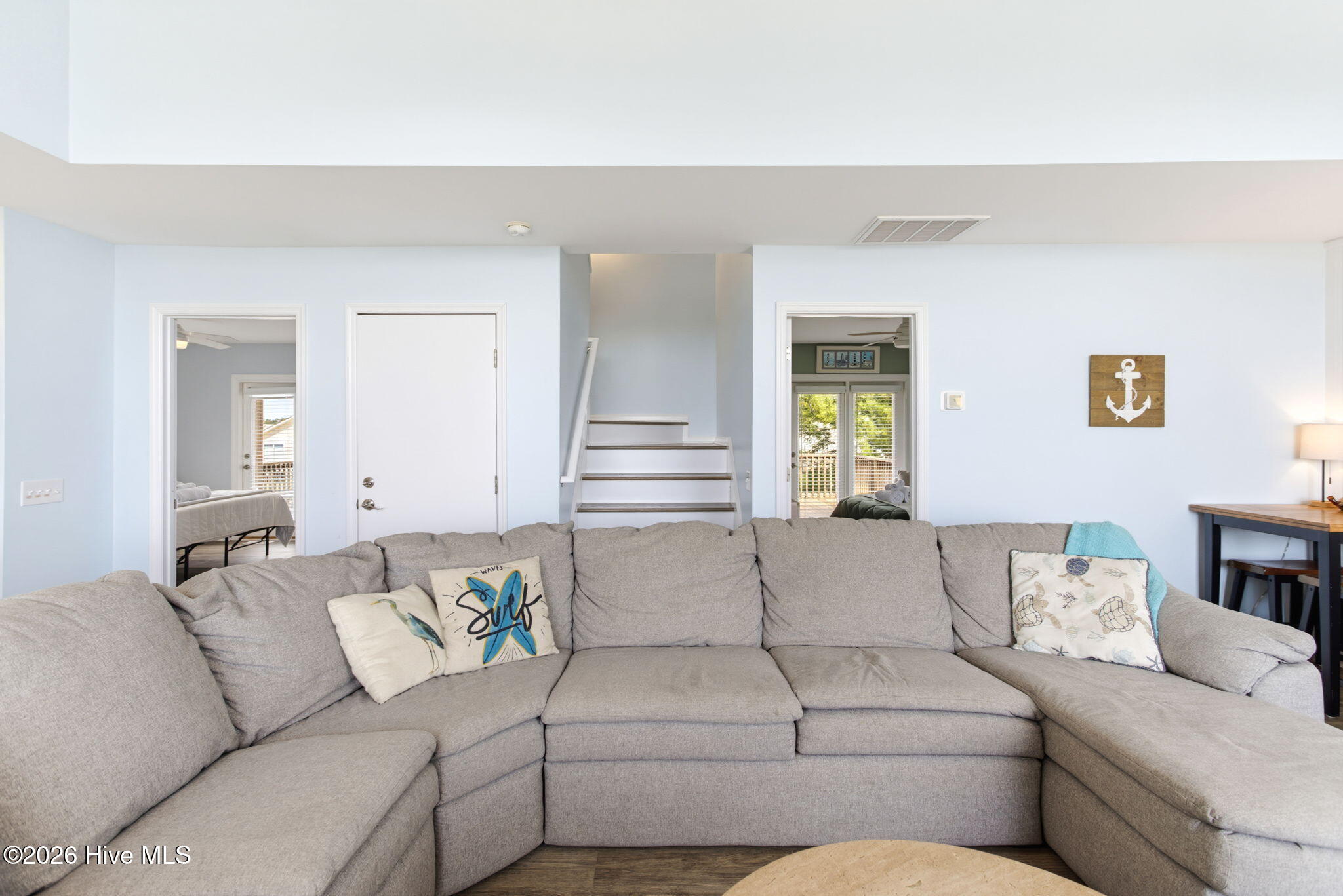 Living room and stairway