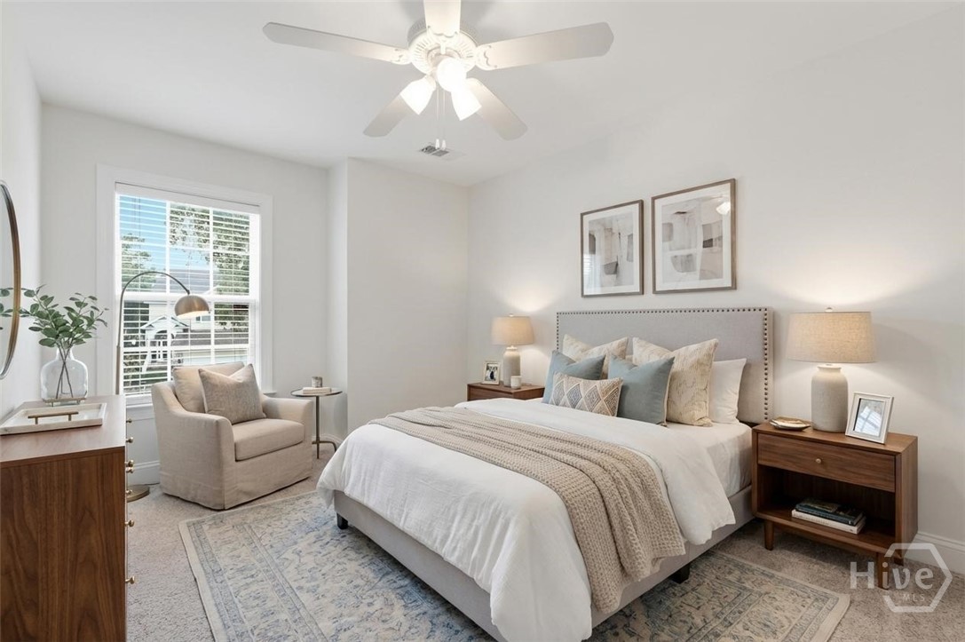 Virtually staged room showing potential.