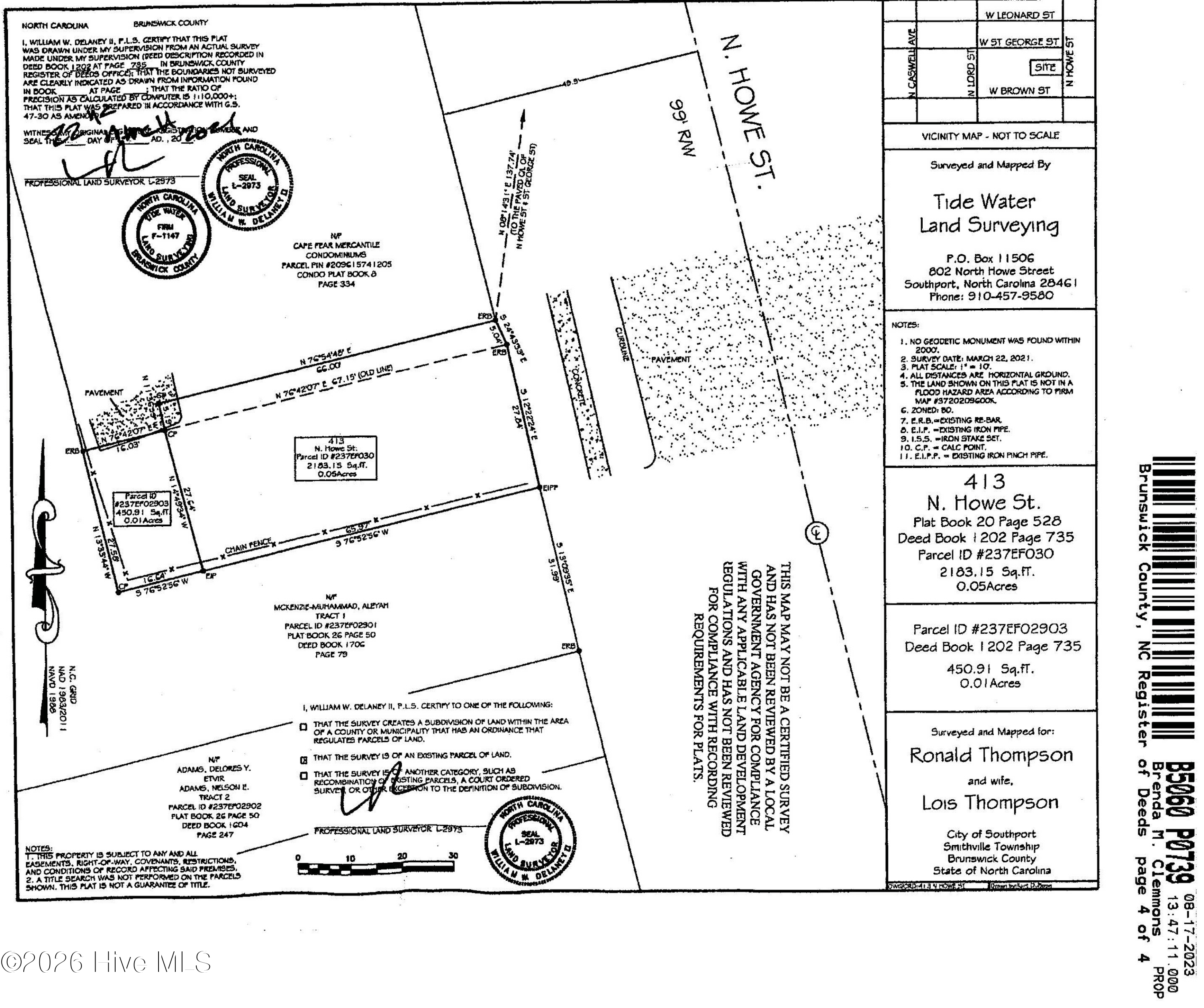 Vacant Land For Sale - 413 N Howe Street<br/> Southport, NC 28461