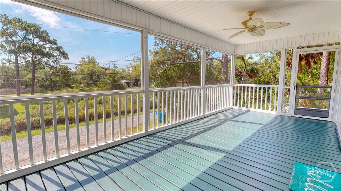 View from spacious screened porch