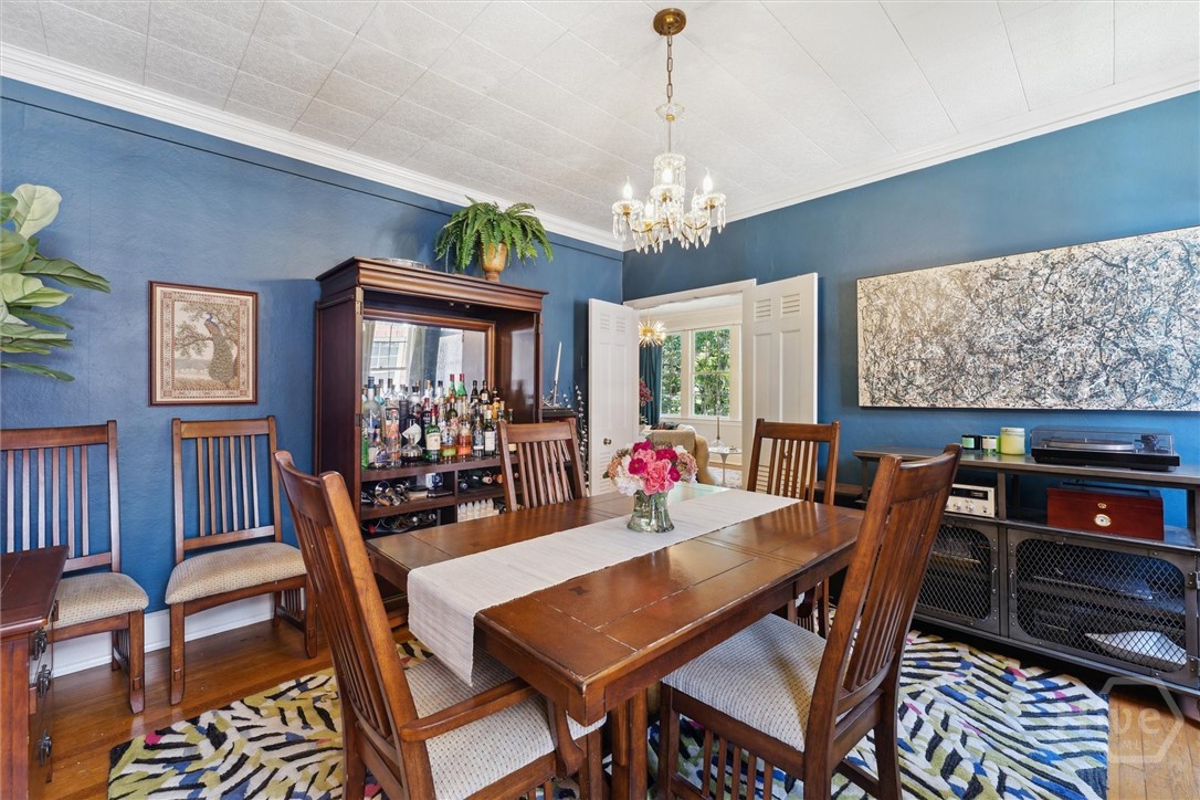 View from the dining room towards the living room.