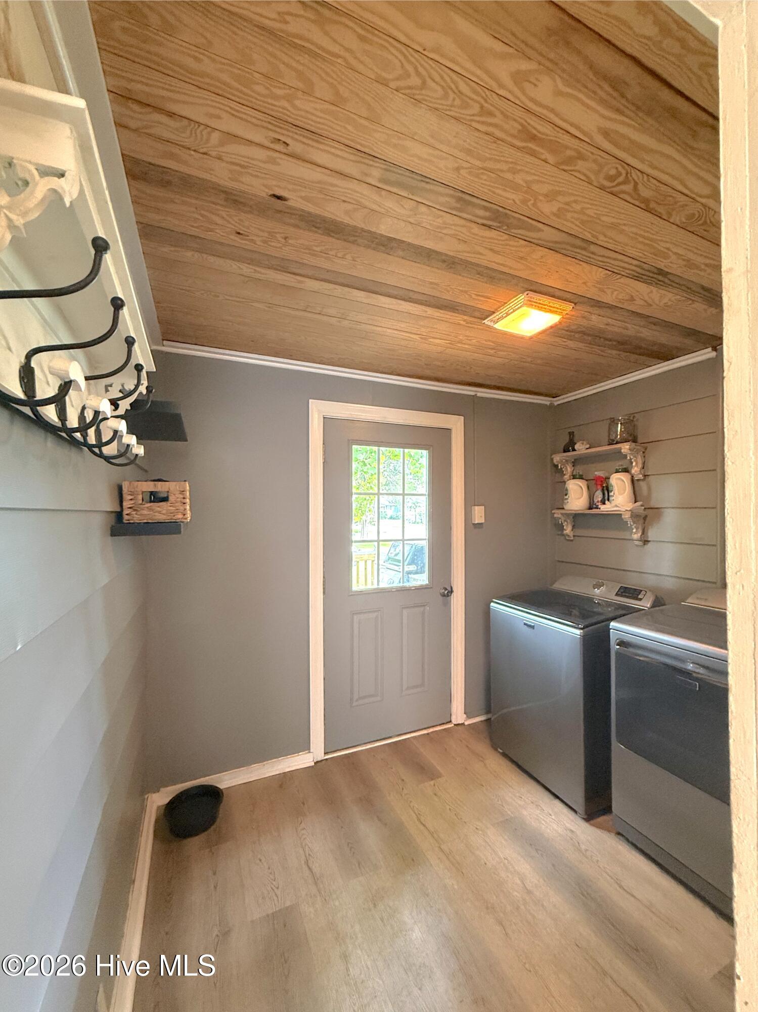 Laundry room off the kitchen. Access to fenced backyard with privacy fencing.