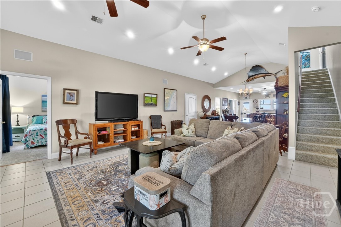 Family room, dining, and kitchen. Also visible: Guest suite #1
