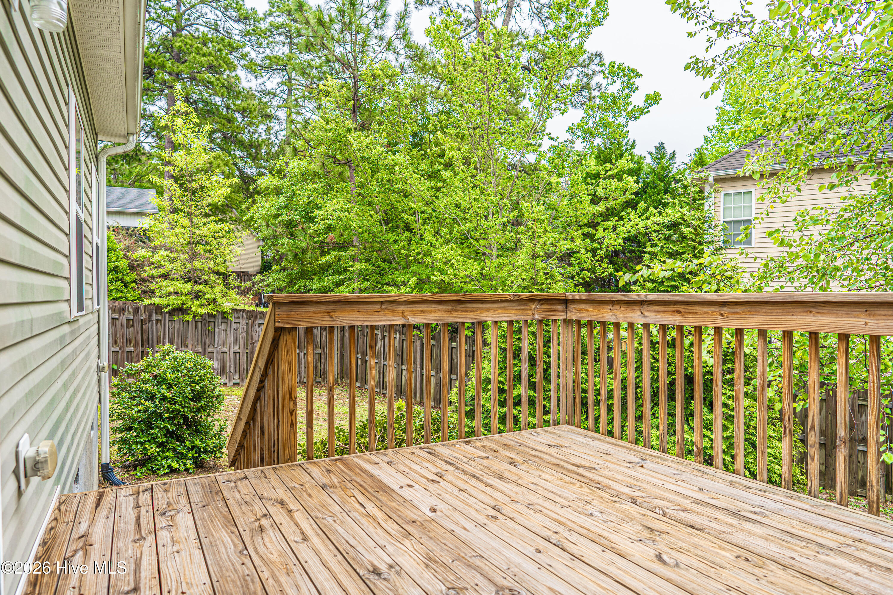 Large wood deck