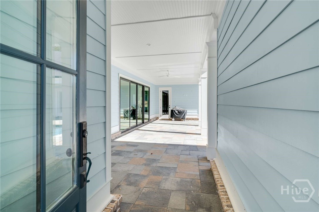 Glass door entry
