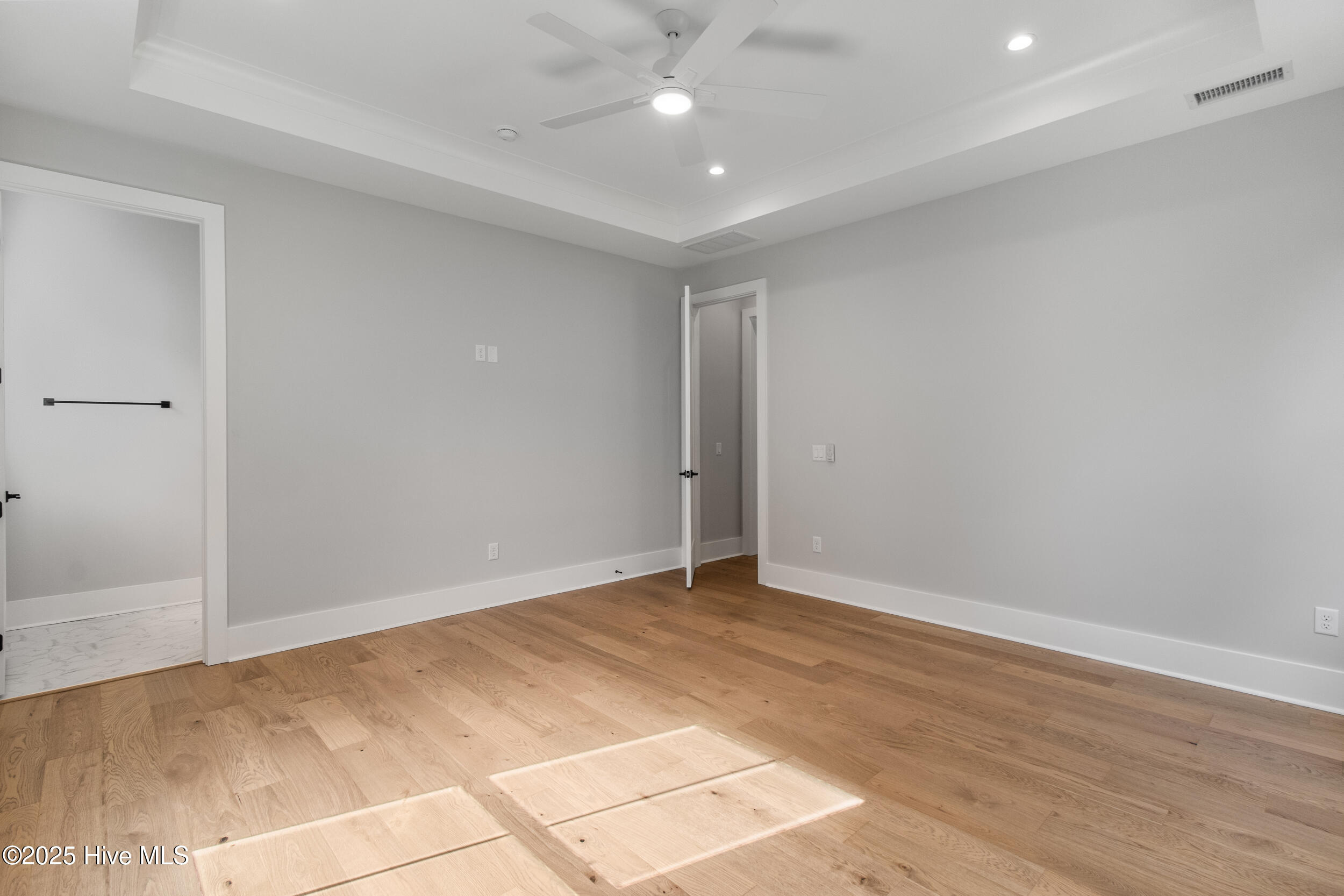 Primary with great views of the backyard