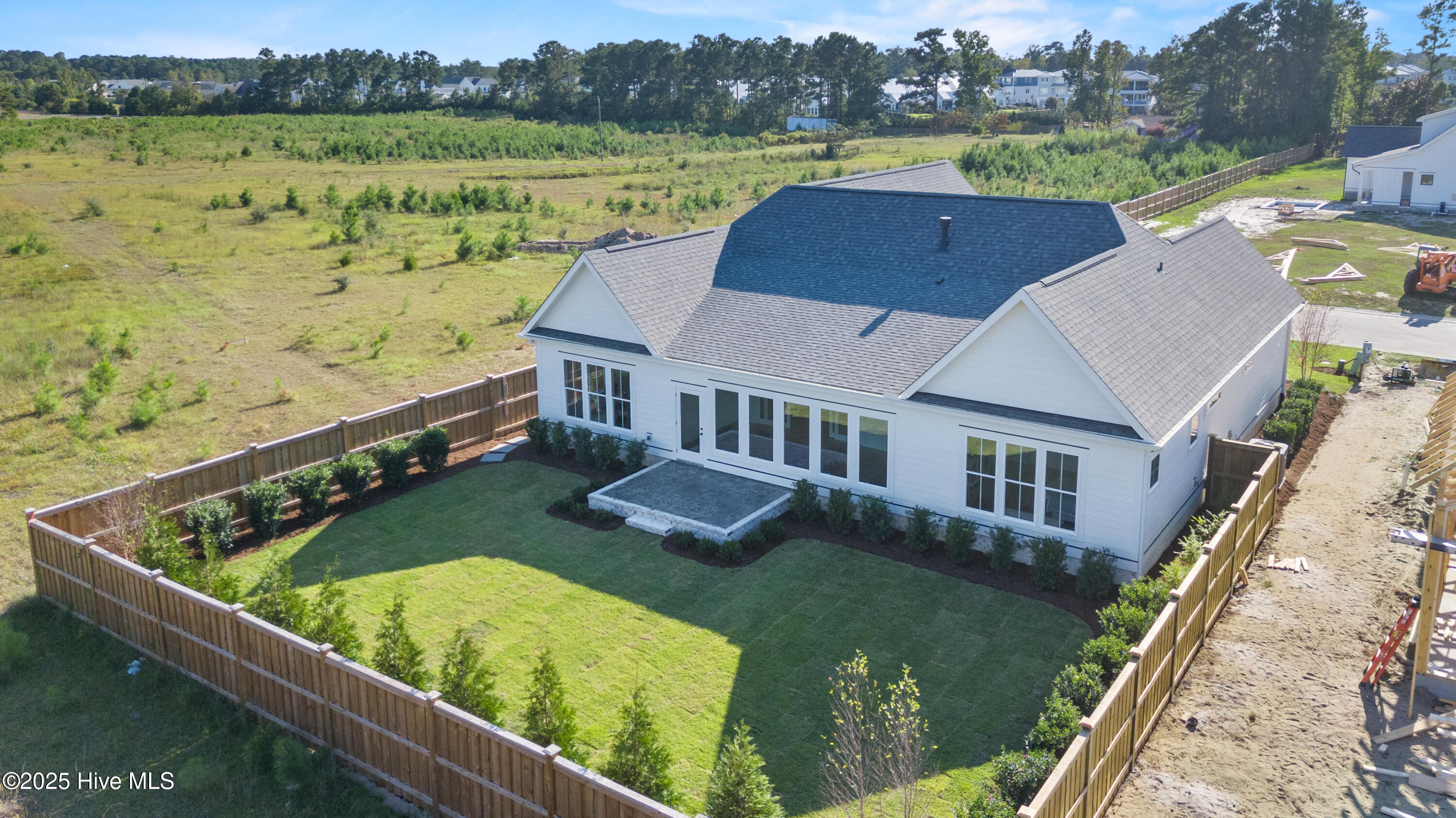 Large fenced in backyard