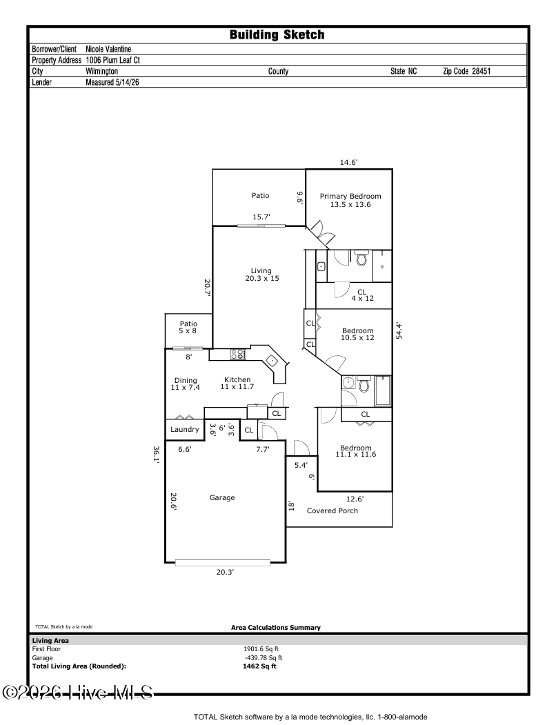 Exterior photo of 1006 Plum Leaf Court SE, Leland, NC 28451. MLS: 100575796