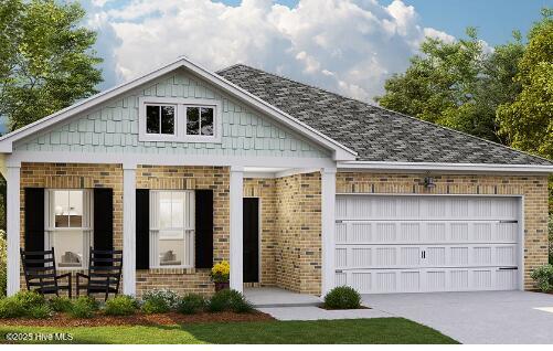 Currently under construction Litchfield plan that will be ready to close in January. This magnificent home features 3 bedrooms and 2 baths, offering spacious and comfortable living. The kitchen showcases Quartz counters and a stylish tile backsplash, adding a touch of elegance to the heart of the home. LVP flooring graces the main living areas, providing a seamless and low-maintenance space. The bathrooms and laundry room boast attractive tile flooring, combining both style and practicality. The owner's suite features a fully tiled shower with a glass door, creating a luxurious retreat. In addition, this home includes a formal dining room and a charming breakfast nook, catering to various dining preferences. Enjoy the outdoors on the covered porch, perfect for relaxation and entertainment. The 2-car garage provides ample parking and storage space. For enhanced convenience and energy efficiency, a Rinnai tankless water heater is included. Don't miss the chance to make this remarkable home your own! Pictures are a representation.