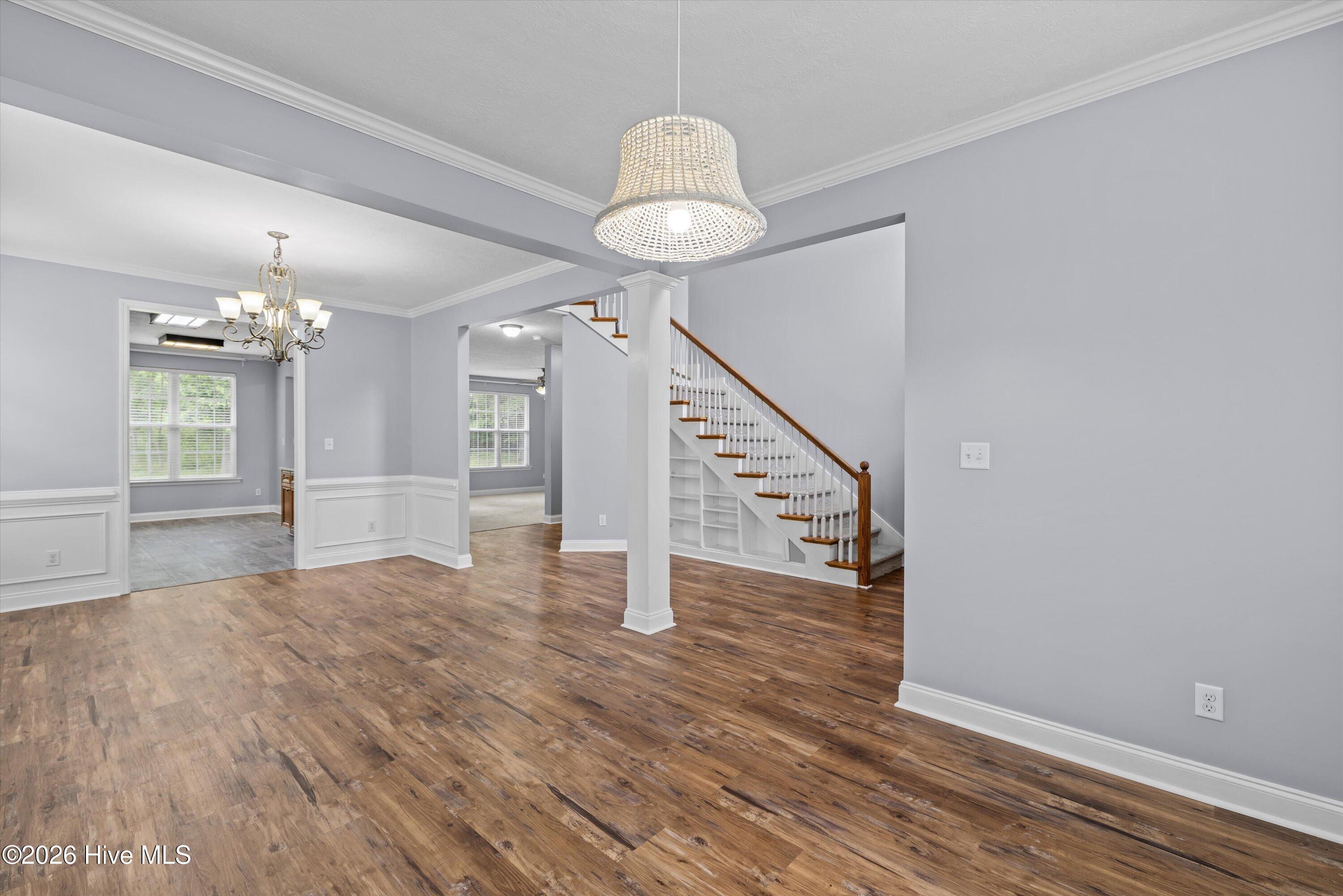 Formal living room looking into dining room.